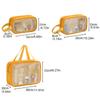 Large Capacity Transparent Makeup Bag Square Wash Pouch Durable Cartoon PVC Cosmetic Bag  Travel