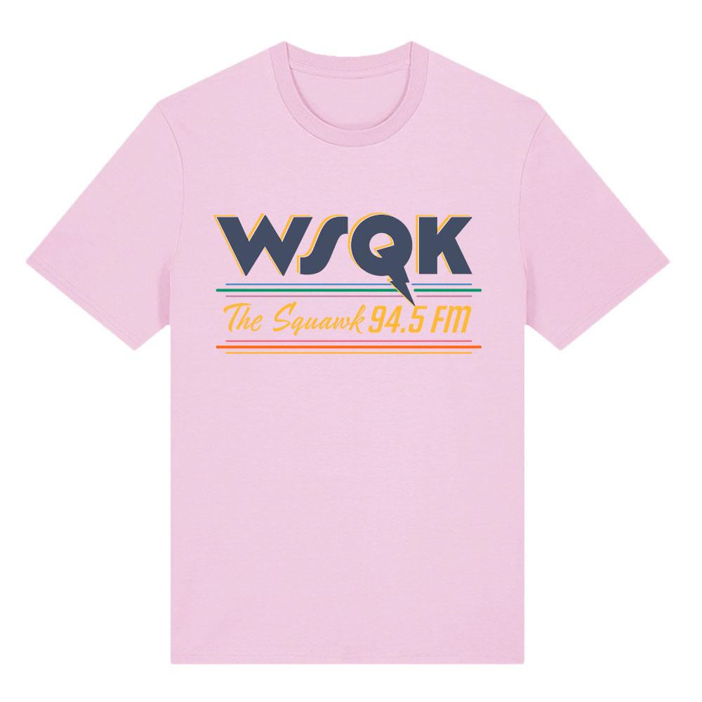WSQK The Squawk 94.5 FM Футболки Телепортируй меня Футболки Место отстой Графическая футболка Хлопковые футболки с коротким рукавом Уличная одежда