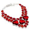 Mozambique Garnet Gemstone 925 Sterling Silver Jewelry Necklace 18"