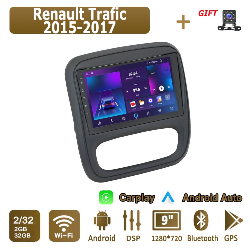 Android Carplay автомобильное радио для Renault Trafic 2015-2017 мультимедийный проигрыватель головное устройство стерео GPS навигация BT WIFI 4+64 ГБ
