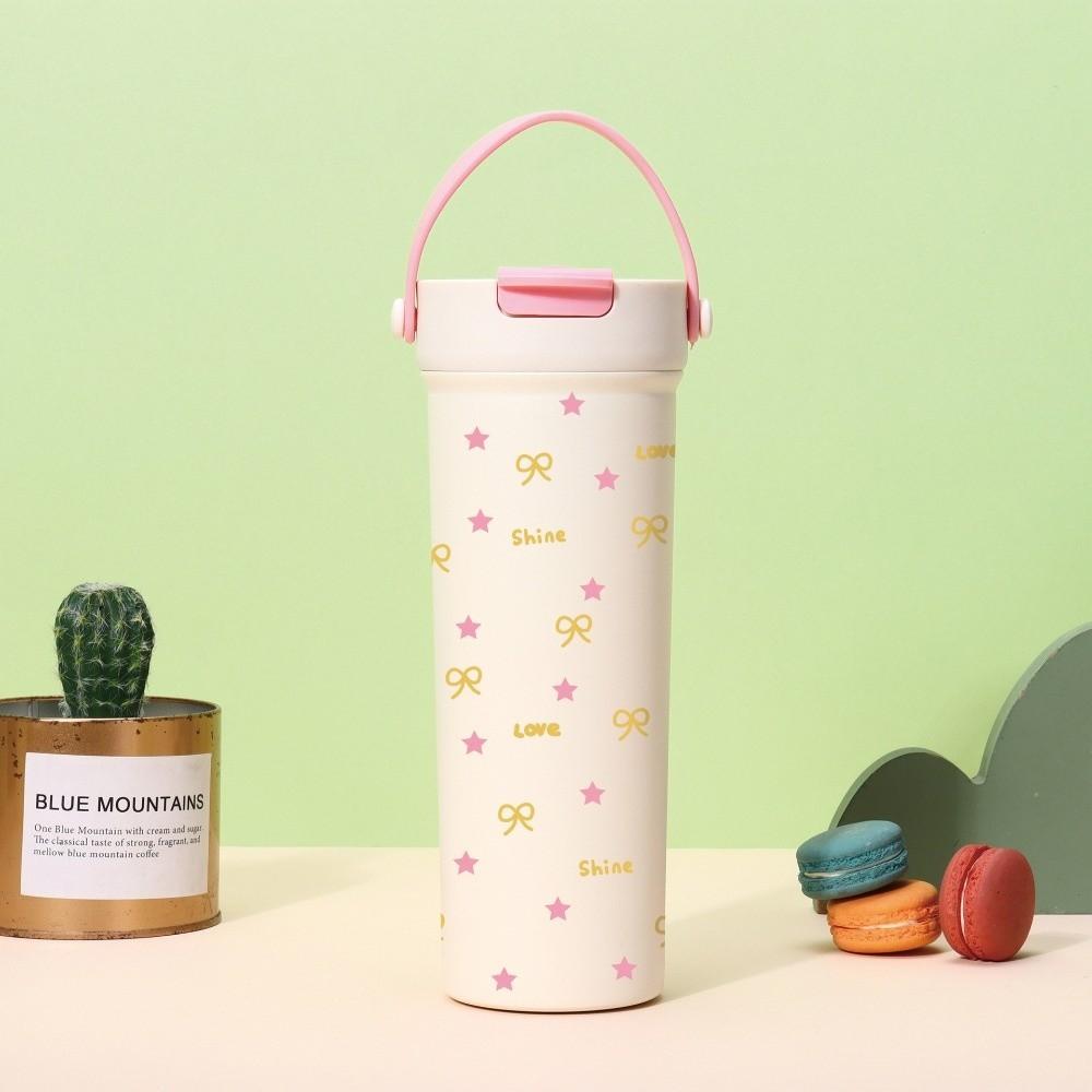 Bowknot Insulated Cup Stainless Steel Thermal Car Coffee Cup New Water Bottle  Travel