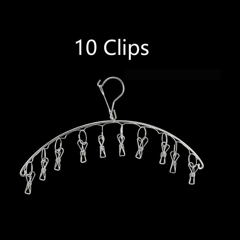 16 прищепок из нержавеющей стали, ветрозащитная вешалка для одежды, 16 зажимов, вешалка для сушки носков, держатель для нижнего белья и носков