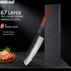 Японский нож Kiritsuke WXCOO для нарезки мяса, филе рыбы, Дамасский нож для разделки, Профессиональные кухонные ножи шеф-повара, Деревянная ручка