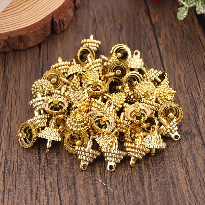 50/100Pcs Pendant Set Balls Charms Pendants Caps Decoration Holder Sphere Stand Replacement Creative Accessory Christmas Parts
