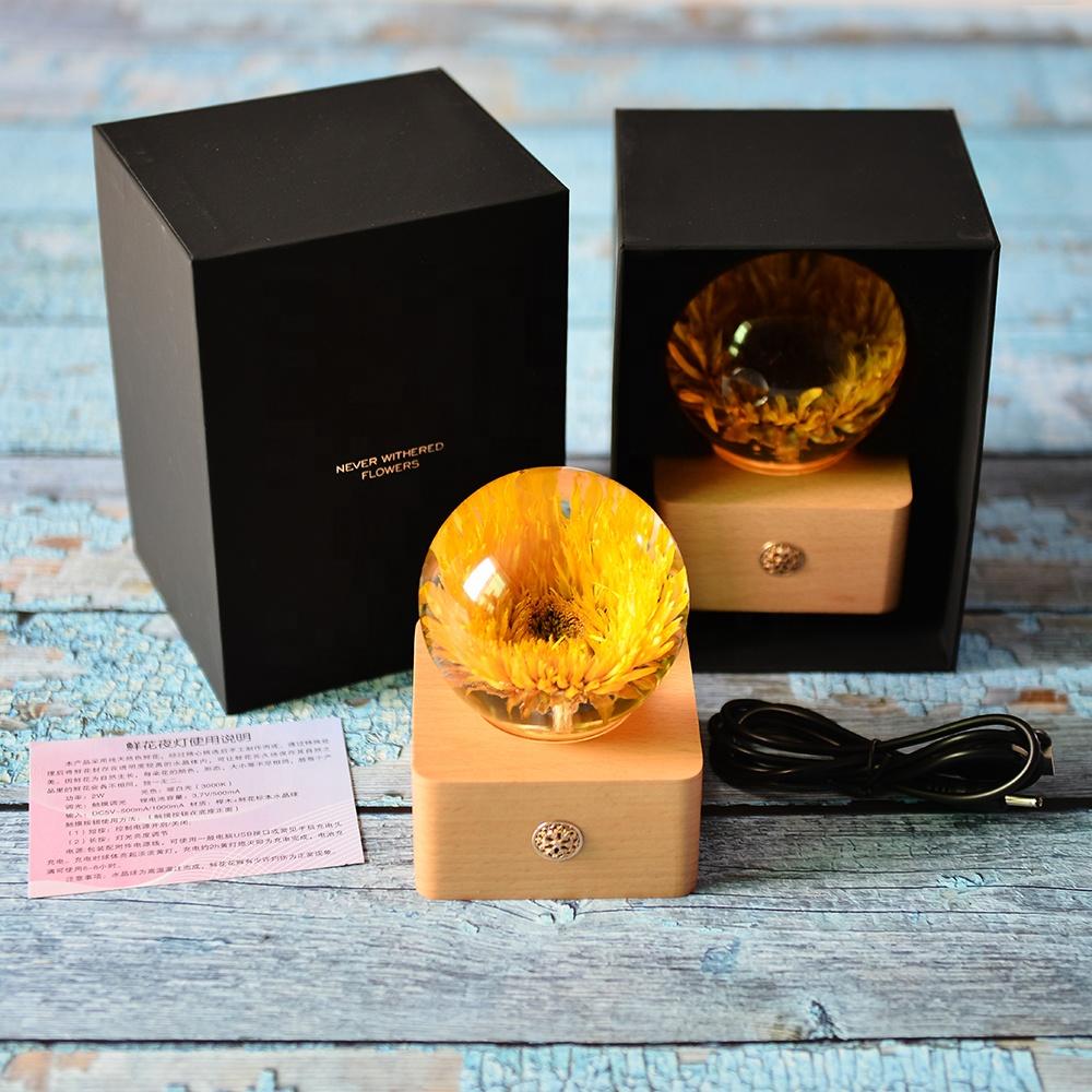 Unique Hot Item 2026 Trends New Years Innovative Product Ideas in Latest Real Flower Night Light Holiday Festival Gift Set