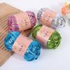 Functional Shiny Sewing Magic Color Imitation Leather Crochet Yarn Yarn Ball DIY Hand Knitting