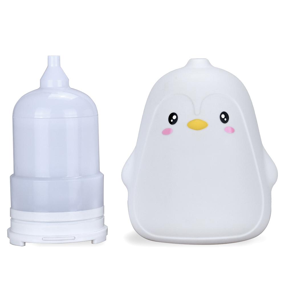100ML LED Mini 7 Colors Change Cute Penguin Shape Air Humidifier Night Light Aroma Diffuser