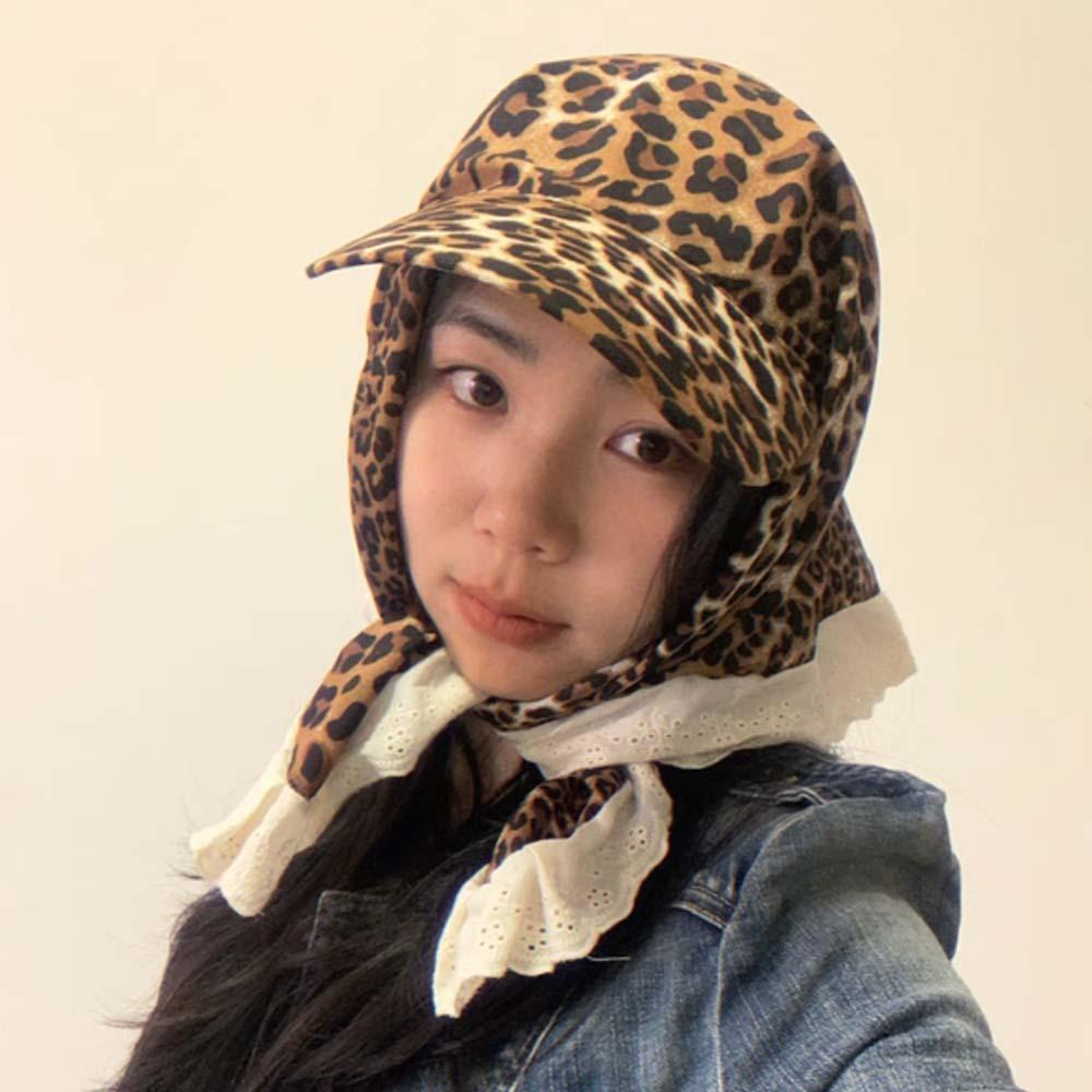 Retro Scarf Peaked Cap Floral Triangle Headscarf Hat Driving Y2K Headscarf Baseball Hat Streetwear