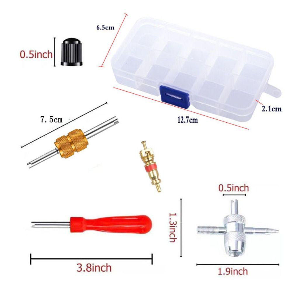 33Pcs Rust-proof Tire Valve Stem Installer Tool Set Multi Function Valve Removal Puller Tool Cars