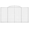 VidaXL Panier de Gabions Arqué, Cage à Gabion, Mur de Gabion, Panier à Pierre, Gabion pour Pierre Patio Extérieur, 153508