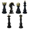 Resin Chess Pieces Statues Figures Chess Game Figurine Pieces International Chess Game Accessories for Home and Desk TV Cabinet
