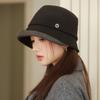 Curling Hat Women's Autumn and Winter Casual Versatile Bucket Hat Showing Washbasin Hat Hepburn Style Cloth Hat