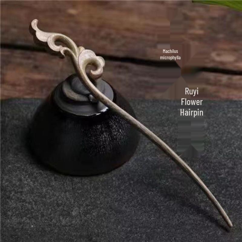Golden Silk Nanmu Hairpin - Retro Chinese Hanfu Style for Updos