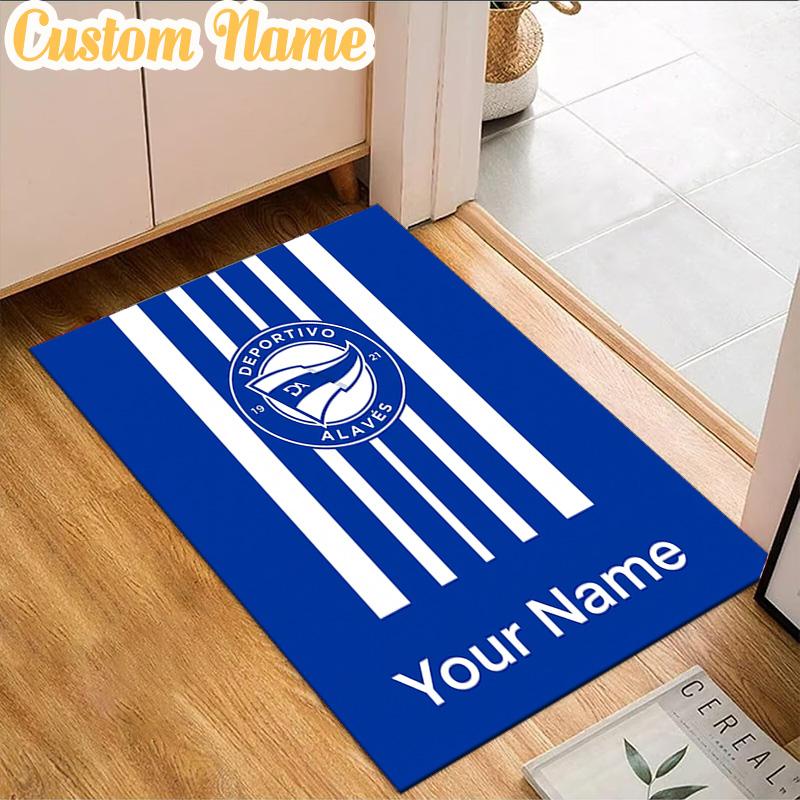 Custom Name Deportivo Alaves Crest Rug, Office Rug, Chair Rug, Carpet for Living Rooms, Doormat Game Rug Home Decor Christmas Gifts