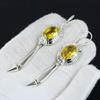 Citrine Gemstone Earring, Citrine Silver Earring, Oval Gemstone Earring, 925 Sterling Silver Earring, Gemstone Earring, Meditation Earring