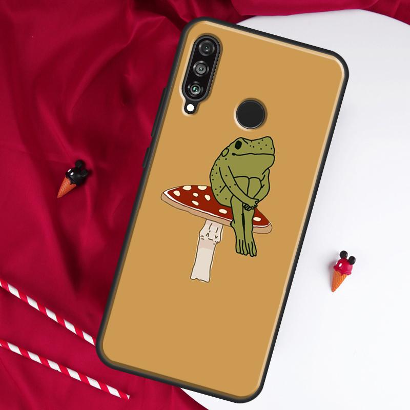 Гриб лягушка Для Huawei Nova 9 SE 10 5T Y90 Y70 Y60 Y61 Y91 Y72 12i 12s 11i P60 Pro P20 P30 P40 Lite Чехол