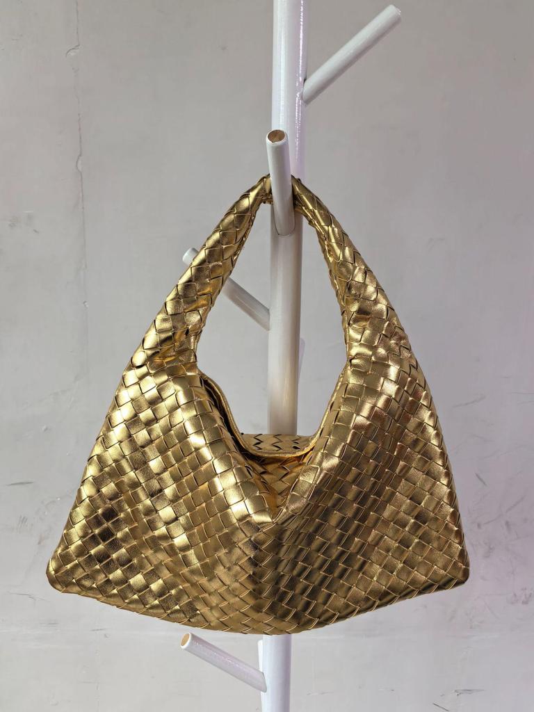 Плетеная женская сумка для пельменей: Осенне-зимняя мода, вместительная, трендовая универсальная сумка для поездок на работу