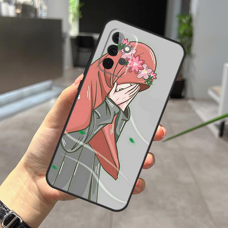Мусульманский арабский Хиджаб Девушка Чехол Для Samsung Galaxy A12 A32 A52 A05 A36 A56 A26 A16 A53 A33 A13 A55 A35 A15 A14 A34 A54