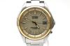Used CITIZEN Eco-drive radio clockWatches Stainless Steel mens whiteDial