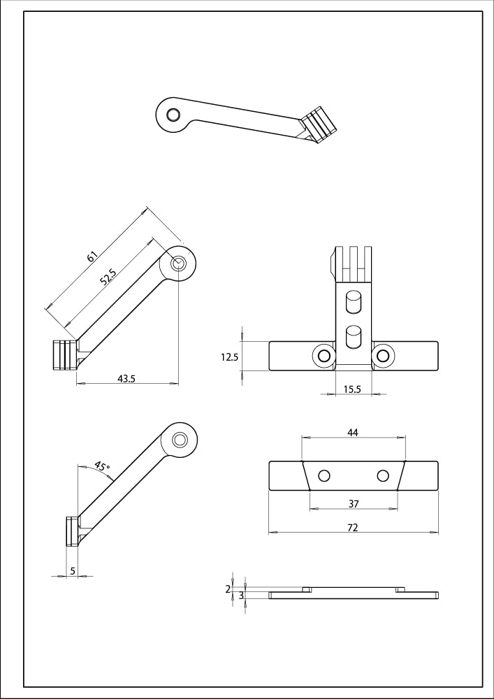 Saddle Rail Mount Type 3 for GoPro HERO Series Base Mount Only for Mounting GoPro Safety Light and Tail Adapters [REC Mount] [Saddle3-GP] Cameras,