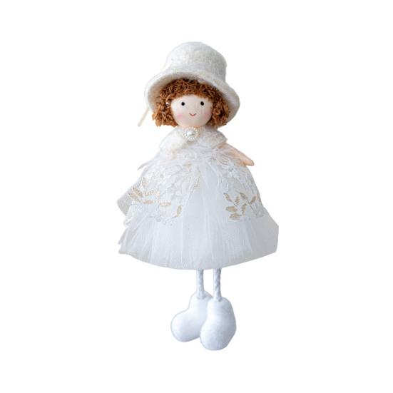 Рождественский ангел кукла подвесное украшение цилиндр кружевное платье длинноногая плюшевая девочка подвесное украшение праздничный кулон