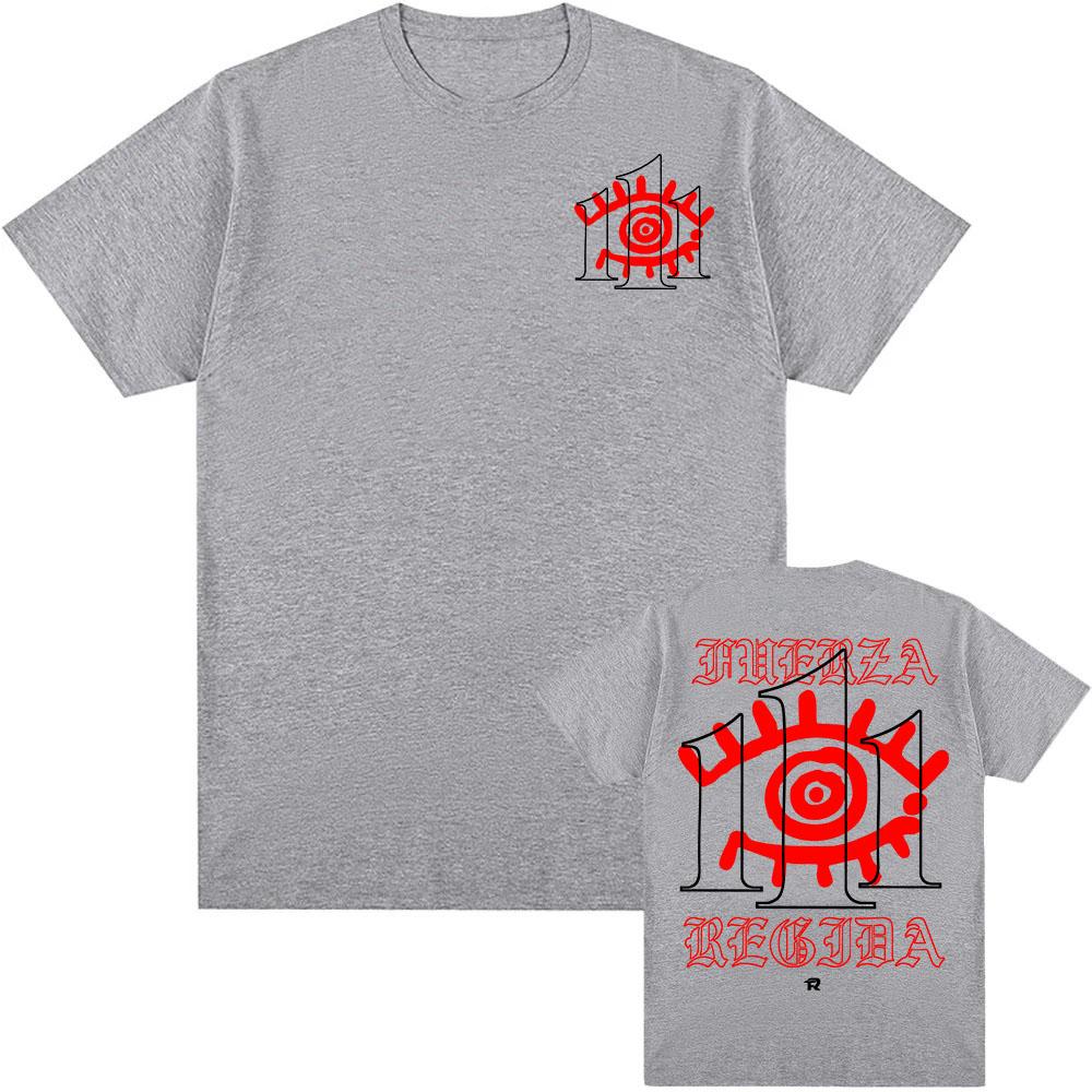 Фуэрса Регида 111XPANTIA 2025 Футболка Летняя С круглым вырезом Мужские футболки Хлопковые футболки Повседневная Унисекс Уличная одежда Хип-хоп Мужская Женская Одежда