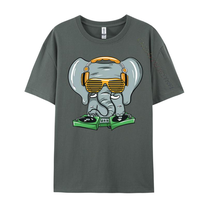 Unisex Tshirt Dj Elephant House Tshirts Vintage Tee Shirts Unisex ONeck Pure Cotton Tshirts Unisex Oversized Tops