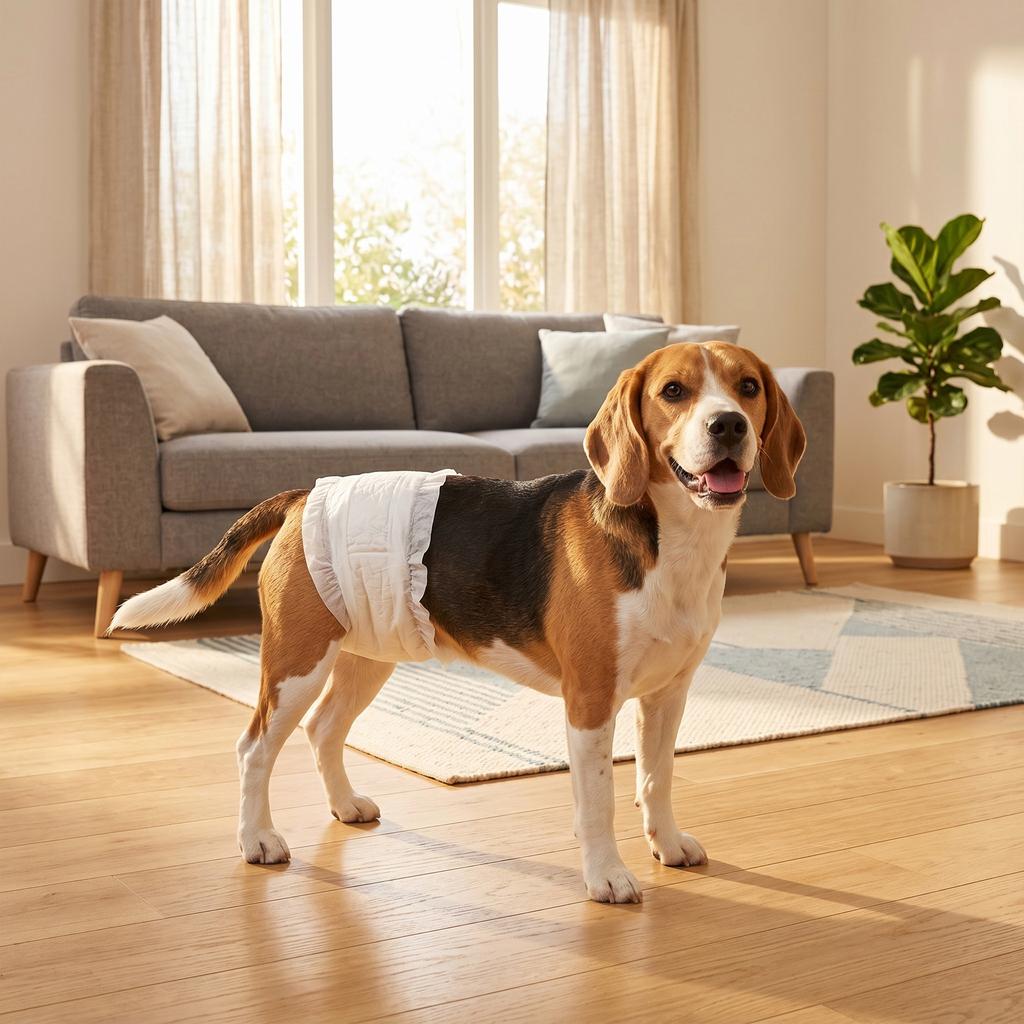 Disposable Dog Diapers Male Absorbent Dog Nappies L 62-80 cm