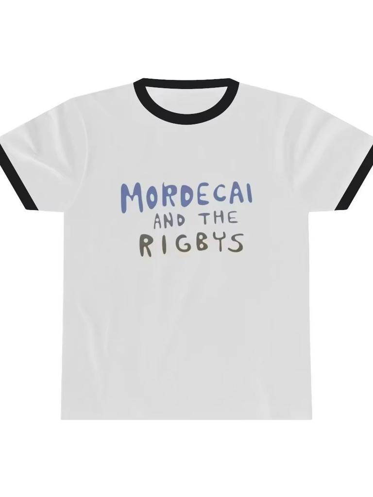 Mordecai and the Rigbys Ringer TShirt TV Serie Graphic Tee Funny TV Show Cartoon Unisex Cosplay TShirt Streetwear kids t-shrit