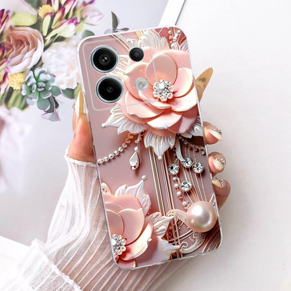 For Xiaomi Poco X6 Pro PocoX6 Cute Flower Butterfly Cat Painted Case For POCO X 6 X6Pro Soft Silicone TPU Phone Cases
