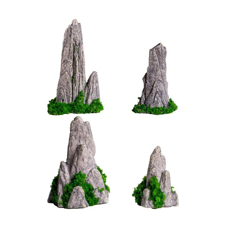 Micro-landscape Landscapes Such As Mountains Waters Waterfalls Strange Rocks Moss Gardening Decorative Items Accessories and Small Ornaments