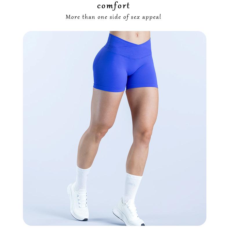 High-Waist Tummy Control Yoga Shorts - Elastic, Hip-Lifting, Nylon for Running & Fitness