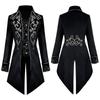 European and American Fashion New Style Halloween Cosplay Costume Tuxedo Medieval Renaissance Retro Costume Men Long Swallow-tailed Coat Clothing