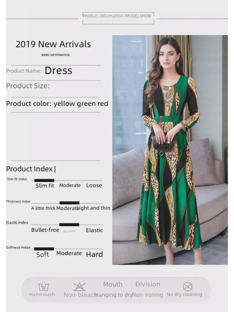 068 Осеннее утягивающее платье длиной до колена - новый сезонный стиль