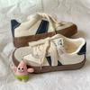 Маленькие белые туфли женские летние новые ретро универсальные трендовые на платформе повседневные парусиновые туфли