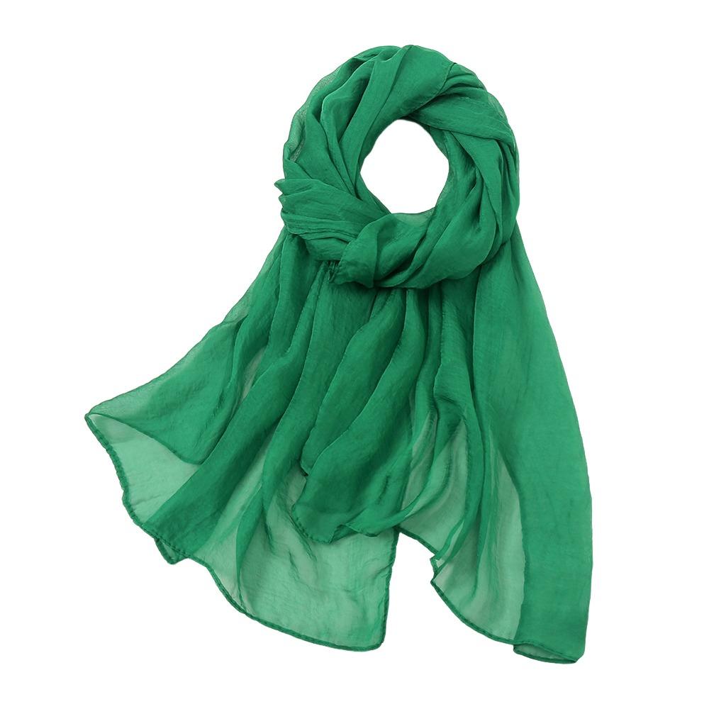 Тонкая солнцезащитная шаль однотонная шаль шелковая элегантная женская накидка шали женская мода