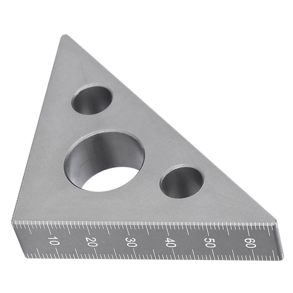 Triangle Ruler Aluminum Alloy 4590 Degree Frosted Right Angle Gauge Woodworking Tool