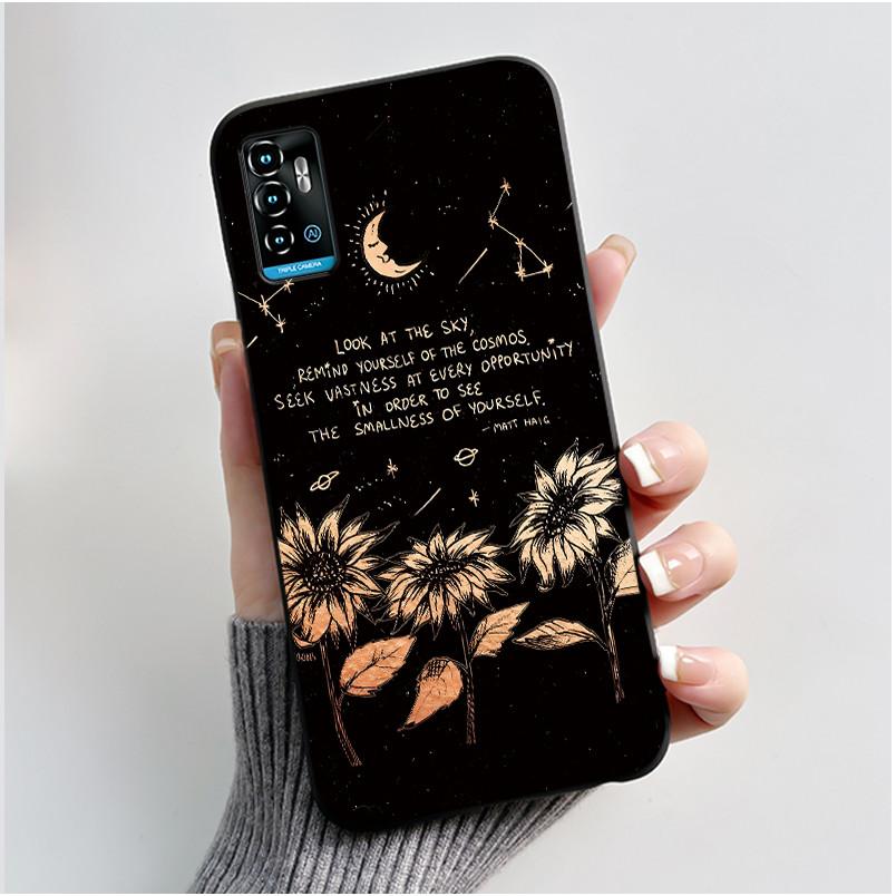 Милый Мультяшный Чехол Для ZTE Blade A71 Чехол-Крышка Для Optus X Swift 5G Печатный Корпус Защитная Крышка Мягкий Силикон Черный Корпус