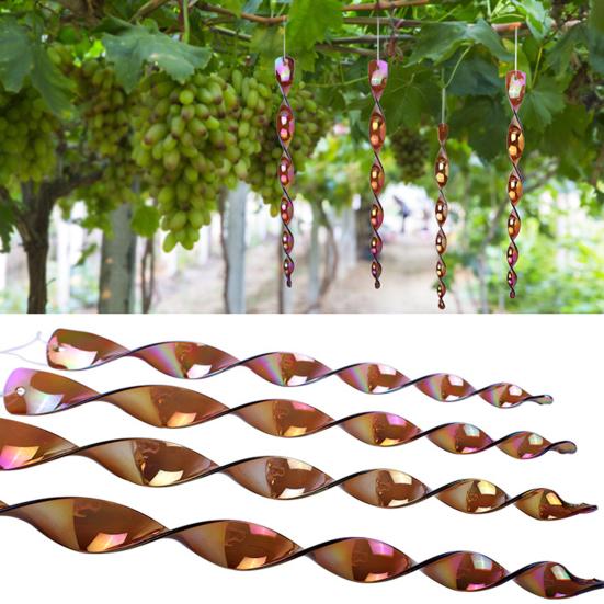 Стержень для отпугивания птиц, вращение на 360 градусов, защита сада, яркий цвет, светоотражающая спираль ветра, подвесной стержень отпугиватель птиц для сада