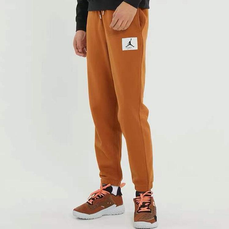 Jordan Essentials Statement Knitted Sweatpants Men's Brown Thickened Cuffed Pants DA9813-241