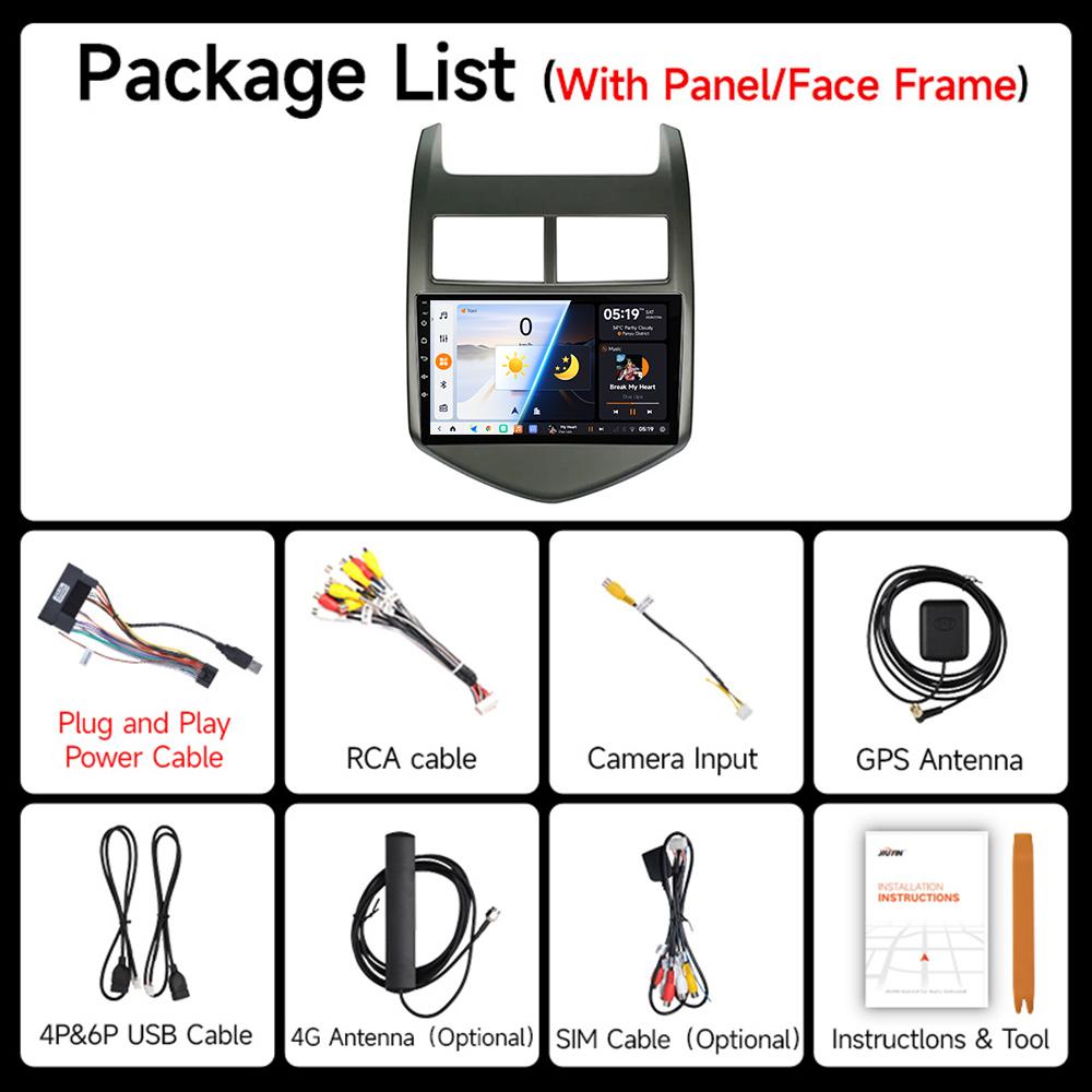 Автомагнитола Android 13 для Chevrolet Aveo 2 Sonic T300 2011-2015 Мультимедийный навигационный плеер 2Din CarPlay Головное устройство Стерео Аудио