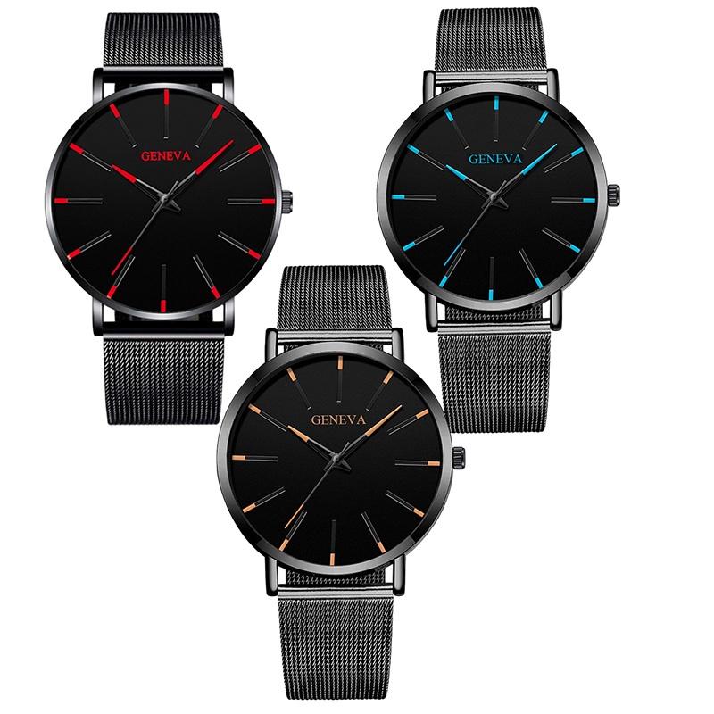 Стильные кварцевые часы Geneva для пары для мужчин и женщин, деловой повседневный дизайн, водонепроницаемые, декоративные, водозащита 10 м