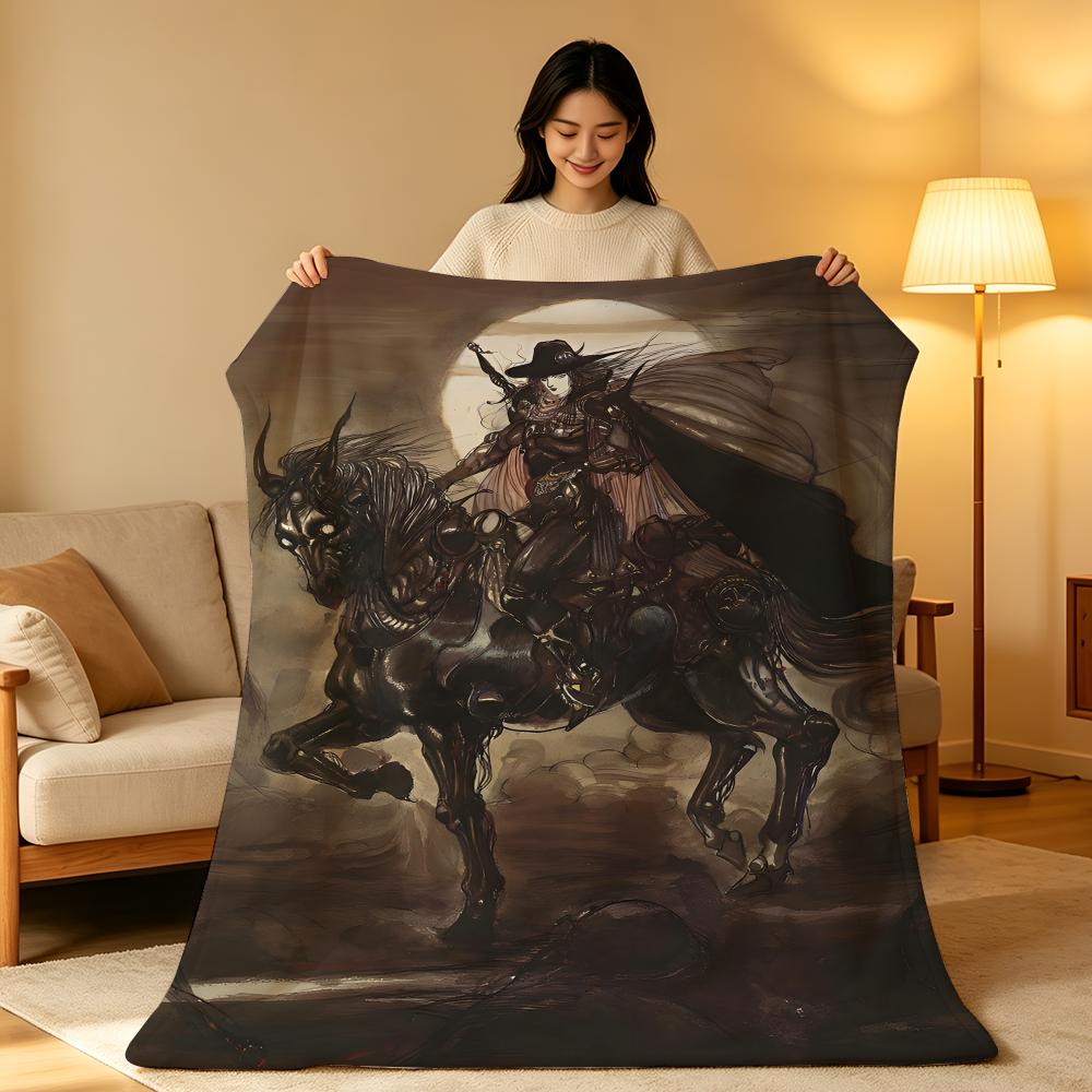 Аниме V-Vampire H-Hunter D-D Бросок Высокоплотное Короткое Плюшевое Одеяло Мягкое Нежное к Коже для Дивана Дневного Сна Комнаты с Кондиционером