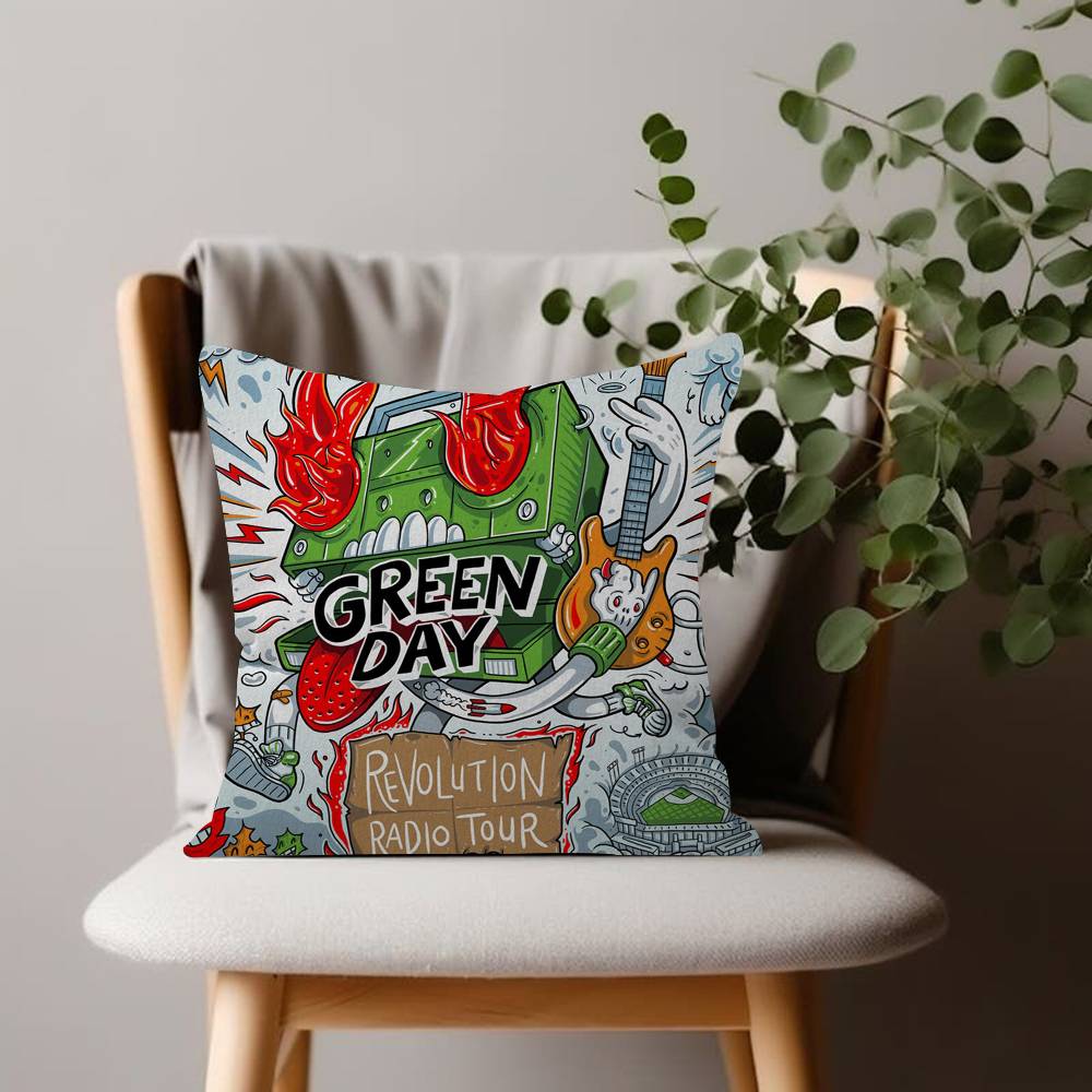 Green DayMusic Rock Band pillow cover sofa cushion cover home room decoration children gift