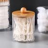 Box Cotton With Circular Swab Transparent Plastic Bamboo Cover And Dustproof Makeup Remover Cotton Simple Jewelry Storage