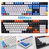 Universal Mechanical Keyboard Mechanical Keycaps 108Pcs PBT Lightproof No Letters Key Caps Replacement For Cherry MX Keycaps