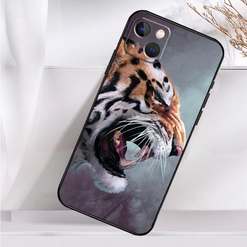 Свирепый Тигр Животное Чехол для Телефона Для iPhone 16 15 14 13 12 11 Pro Max Mini X XR XS Max 7 8 Plus Задняя Крышка