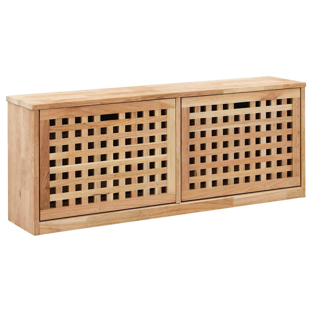Vidaxl Ławka Ze Schowkiem Na Buty, 94X20X38 Cm, Lite Drewno Orzechowe