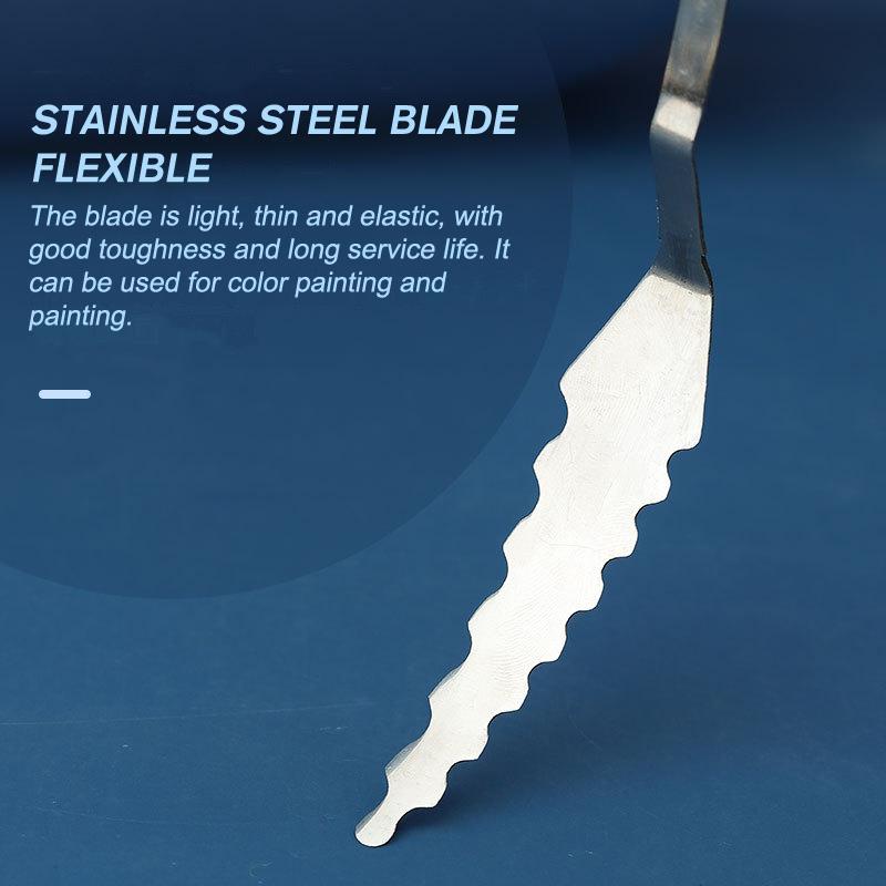 Набор шпателей специальной формы с ручкой из красного дерева, набор шпателей из нержавеющей стали, палитра гуаши