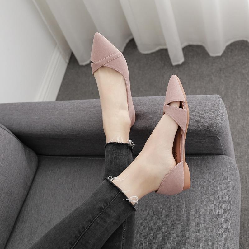 Fashion Casual Flat Shoes Woman Summer Breathable Comfortable Soft-soled Shoes Pointed Toe Shallow Flat Women Shoes